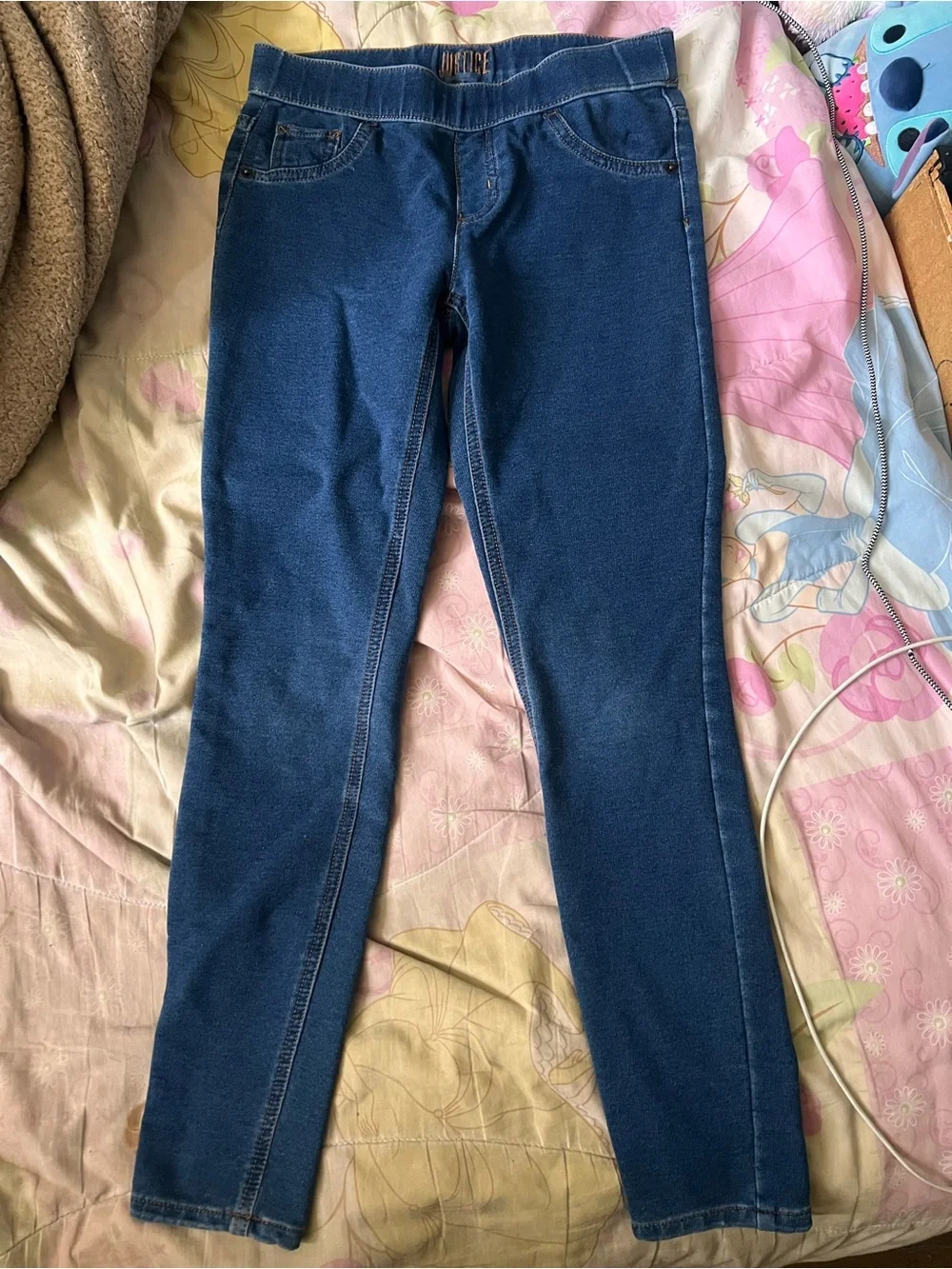Justice Girls Blue Pull-On Jeggings - Elastic Waist